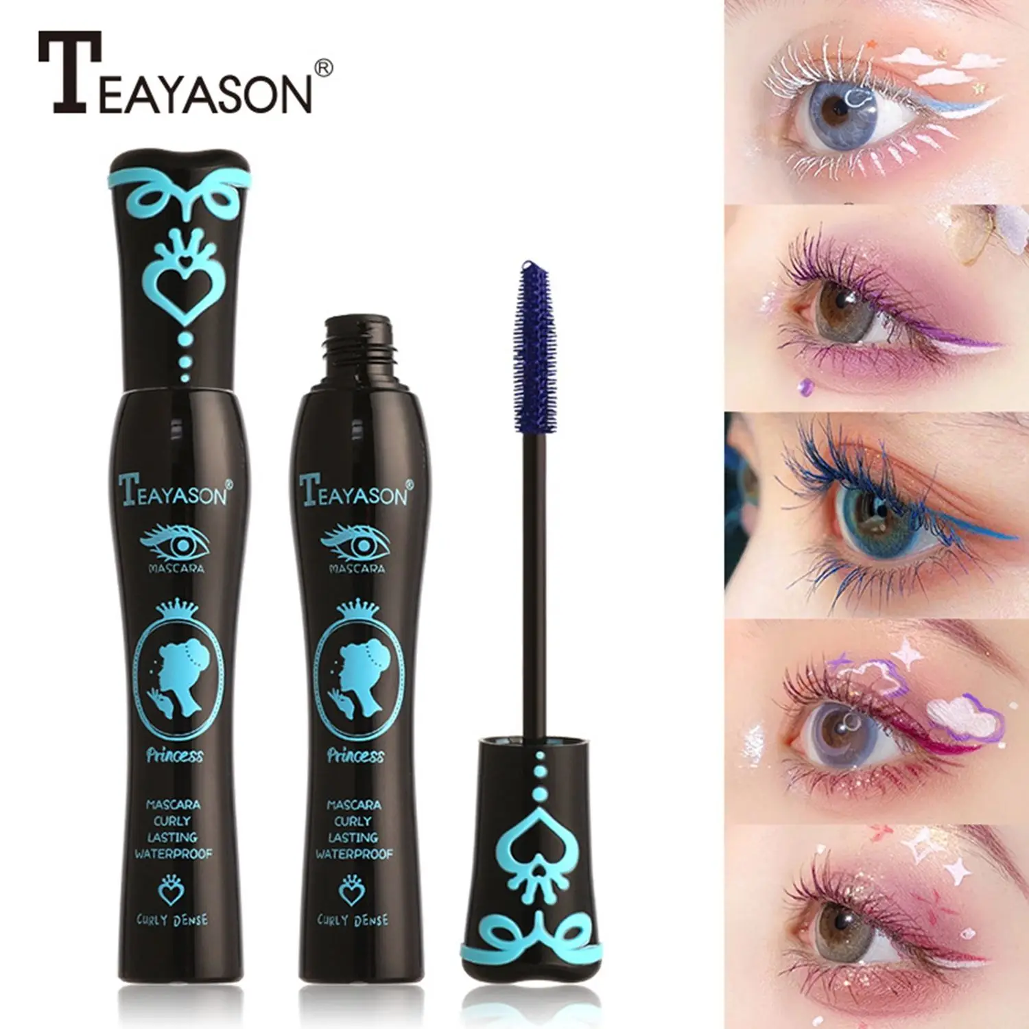 

4D Silk Fiber Mascara Black Waterproof Longlasting Charming Eye Makeup Eyelash Curling Extension Lengthening Thickening