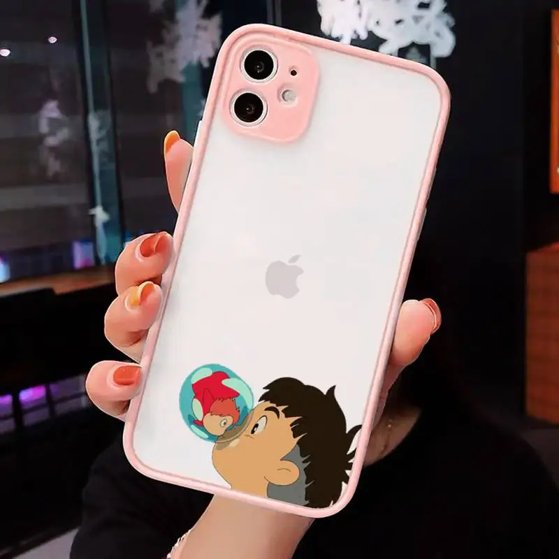 

Ponyo on the Cliff Phone Case Matte For iPhone 12 Mini 11 Pro XR XS Max 7 8 Plus X Hard PC Back Cover