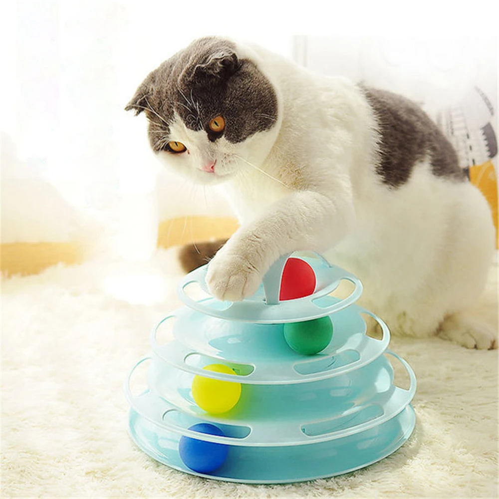 PP пластиковая игрушка котенок Интерактивная интеллектуальная Тройная забавная