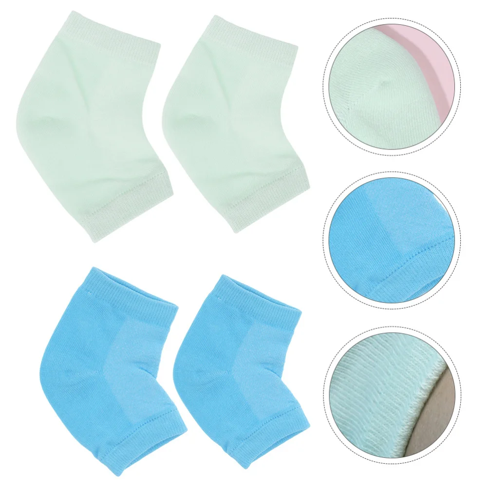 

2 Pairs Heel Protective Socks Heel Socks Anti-cracking Ankle Socks