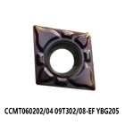 Оригинальный CCMT09T3 CCMT0602 CCMT токарный станок резак CCMT060202-EF CCMT060204-EF CCMT09T302-EF CCMT09T308-EF YBG205 для нержавеющей стали