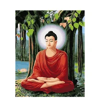 ruopoty meditation buddha diy oil paint by number handpainted diy canvas painting by numbers home wall art picture for living ro