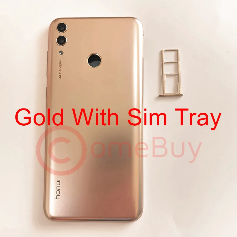Для huawei Honor 8C задняя крышка батарейного отсека дверной чехол для задней части телефона с sim-лотком для Honor 8C Крышка батарейного отсека Замена BKK-L21