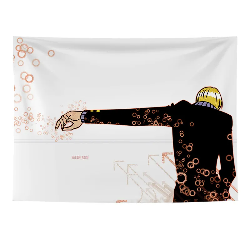 1 шт. пиратский король висячая ткань ins японский мультфильм дракон Кошка Гобелен