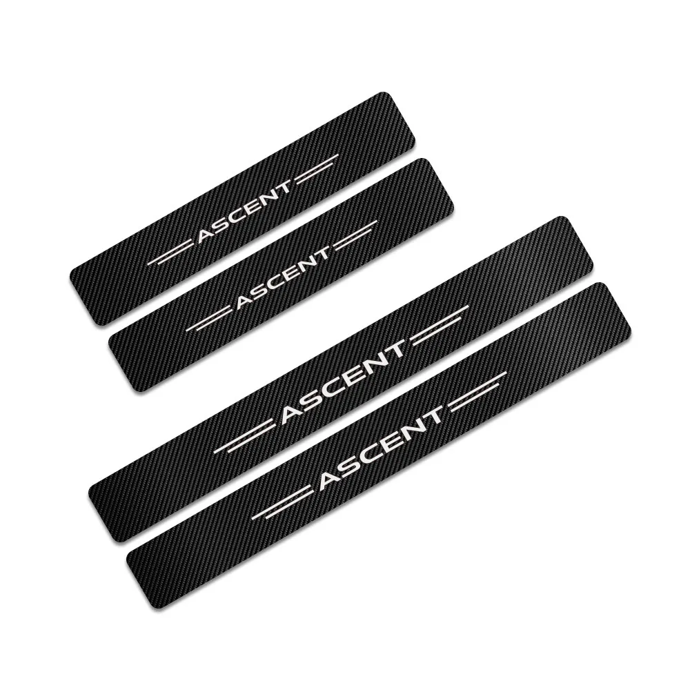 For Ascent 4 шт./компл. углеродного волокна автомобилей накладка дверная наклейка для порога для Subaru Forester, автомобильные аксессуары, брелок для автомобиля Subaru XV восхождения Legacy BRZ Outback WRX аксессуары - Название цвета: For Ascent