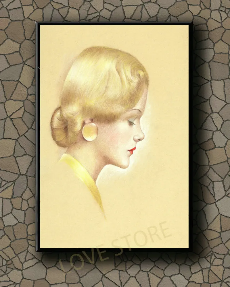 P062 винтажный красивый постер в виде девушки с классическим изображением 181 шелковая ткань, художественный декор, строительный подарок