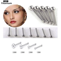 1ps g23 titanium f136 piercing nose piercing womanmen anti allergic classic straight ball nose nail ear nail human body jewelry