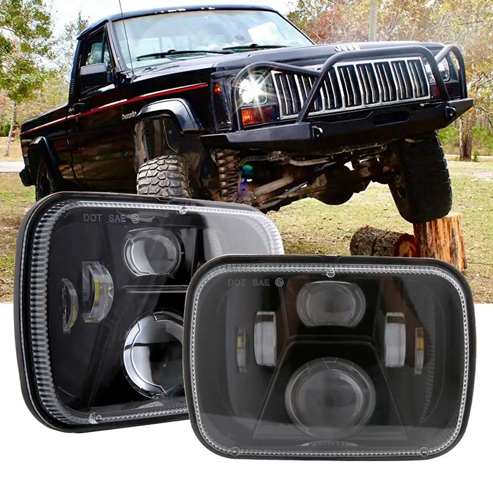 Точечные 5x7 светодиодные фары 7x6 Hi/Low Led герметичный луч для Jeep Wrangler YJ Cherokee XJ Chevy Toyota