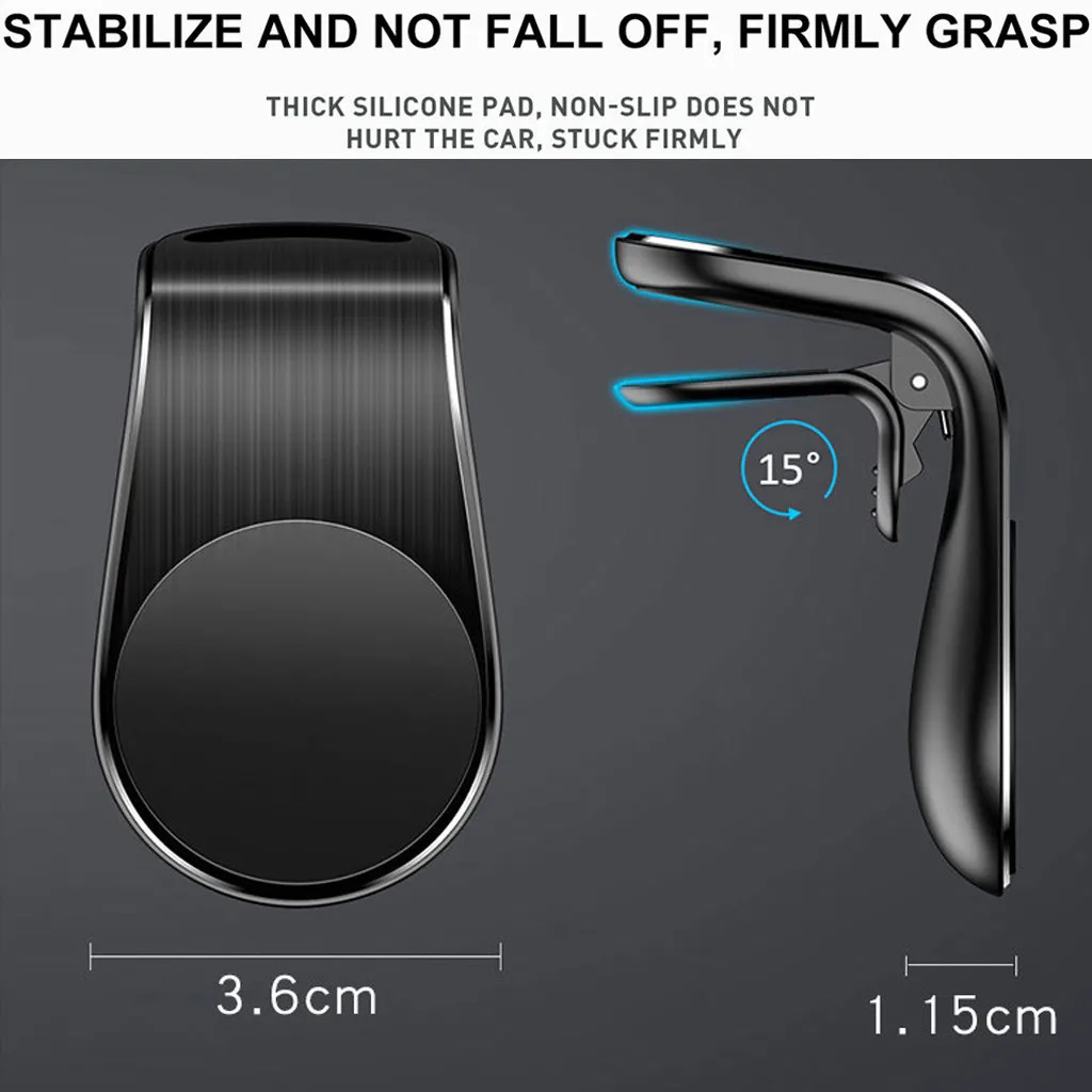 Металлический магнитный автомобильный держатель для телефона iPhone Samsung Xiaomi 360 Air