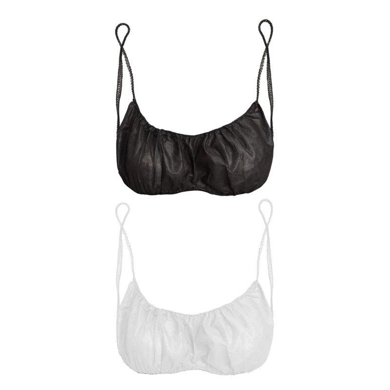 

Y166 50Pcs Women Disposable Bras Elastic Strap Spa Top Underwear Non-woven Brassieres