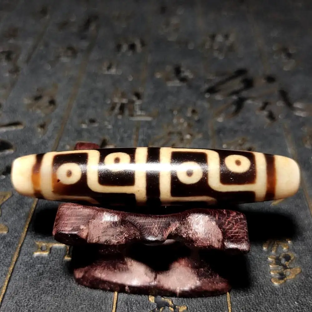 

Tibet Feng Shui 12 Eyes Totem DZI Beads 14*67mm Agate Beads Men&women`s Amulet Necklace High-end Jewelry DIY