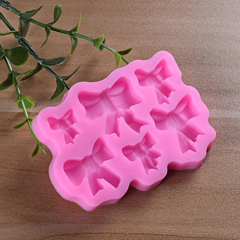 

DIY Bowknot Silicone Mold Cake Chocolate Fondant Handmade Soap Stencil Mould Decorative Tool for Baking Kitchen Accessories