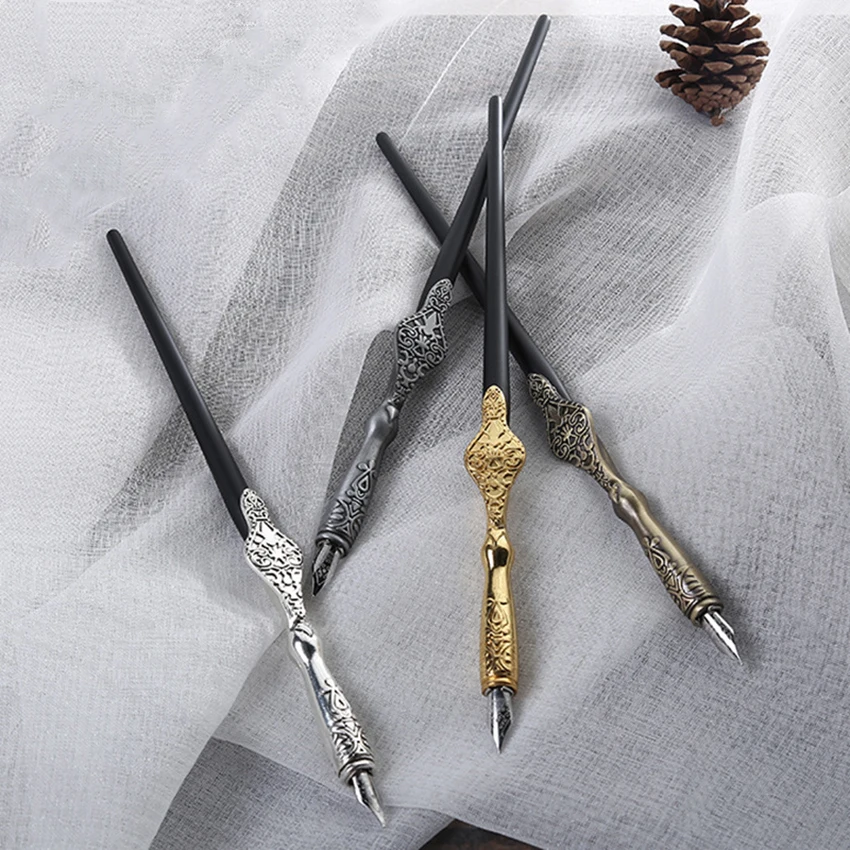 1 шт. металлическая резная ручка для рукоделия Античная каллиграфии