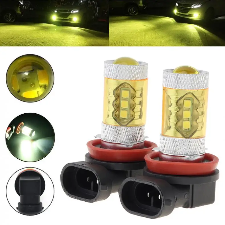 2 шт./лот 80 Вт Высокая мощность авто светодиодные противотуманные фары H8 H11 4300K