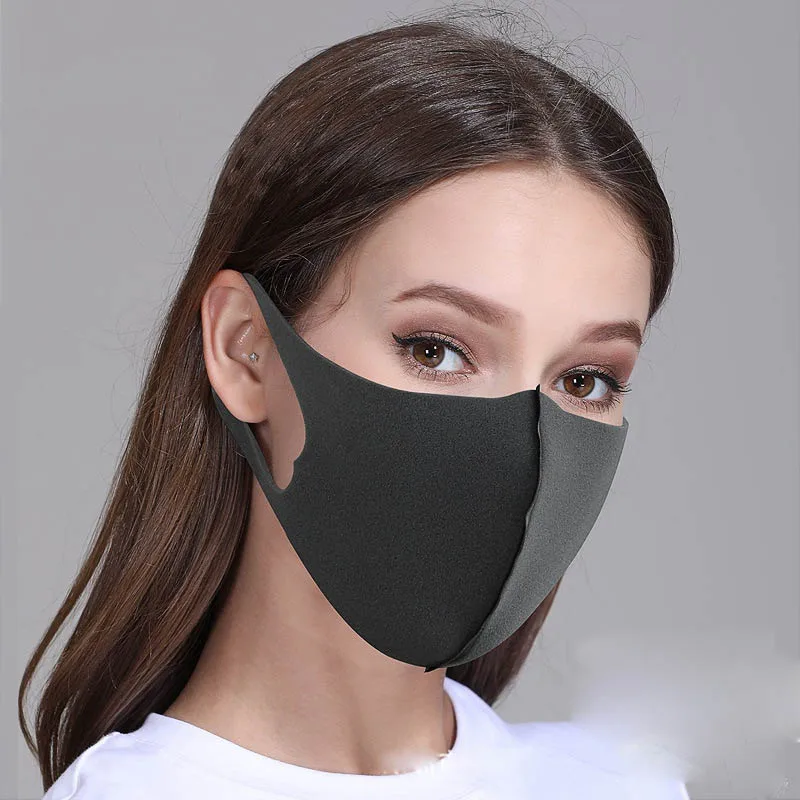 10 шт. губка дышащая маска для лица Черный Белый Серый Цвет многоразовая Маска