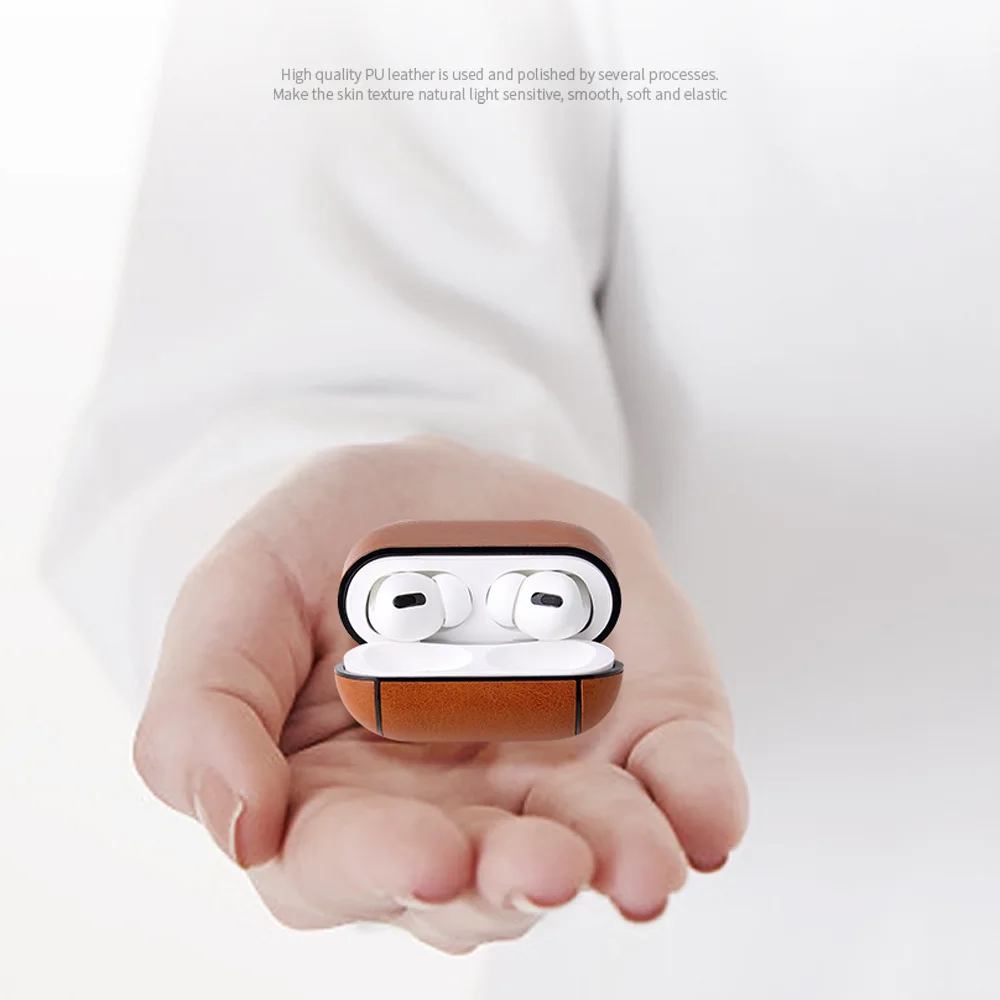 Для Airpods pro Bluetooth беспроводная гарнитура бизнес из искусственной кожи коробка для наушников AirPods 3 Зарядный чехол корпус чехол для гарнитуры чехол