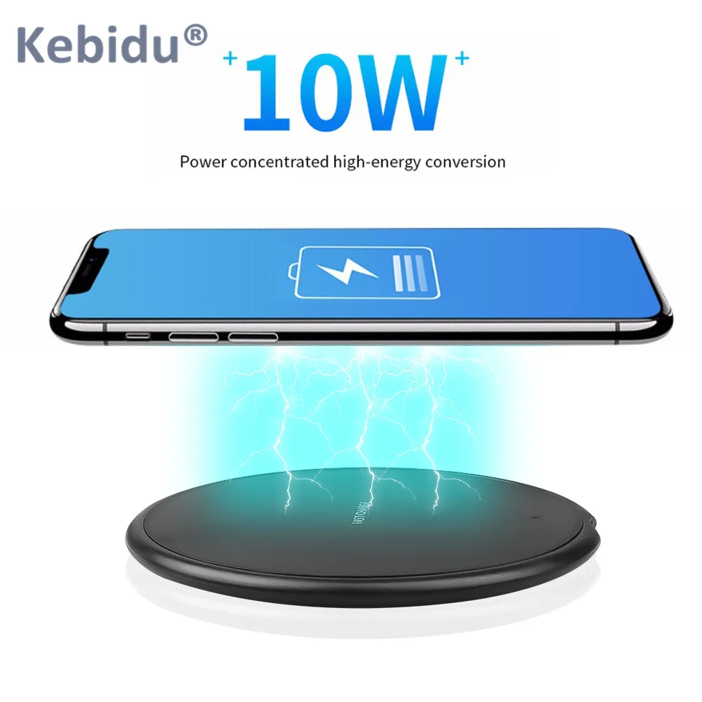KEBIDU 10 Вт быстрая Беспроводная настольная зарядная станция для samsung S10 S9 S8 Qi
