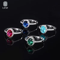 100%925 sterling silver 68mm oval high carbon colored gem rings for women sparkling wedding party fine jewelry