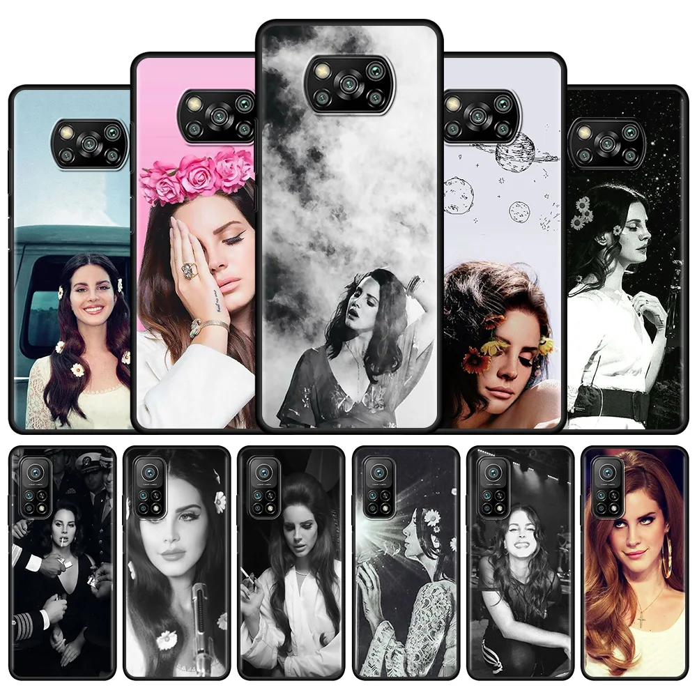 

Lana Del Rey Funda For Xiaomi Poco X3 NFC M3 Pro 5G F1 F3 GT Phone Case Black Soft Cover X3Pro X3GT TPU Coque Luxury Bumper