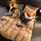 Комплект постельного белья из плотной фланели, однотонный, теплый, коралловый, бархатное лоскутное одеяло, современный, ультра мягкий, роскошное покрывало