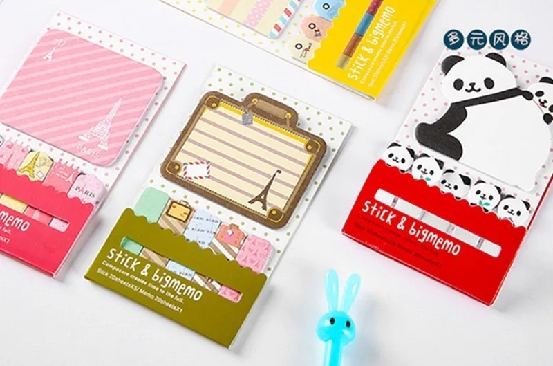 20 шт./партия, креативный блокнот для заметок, листы, Kawaii, самоклеющиеся, Липкие заметки для школы, офиса, украшения, милый канцелярский блокнот, 02103