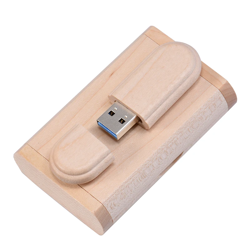 SHANDIAN(более 10 шт. бесплатный логотип) деревянный USB флэш-накопитель кленовое дерево+ коробка Флешка 4 ГБ 8 ГБ 16 ГБ 32 ГБ карта памяти свадебный подарок - Цвет: White