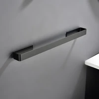 aluminum towel bar black towel holder bathroom no drill towel hanger 3m wall mounted coat rail kitchen fabric hanger hardware