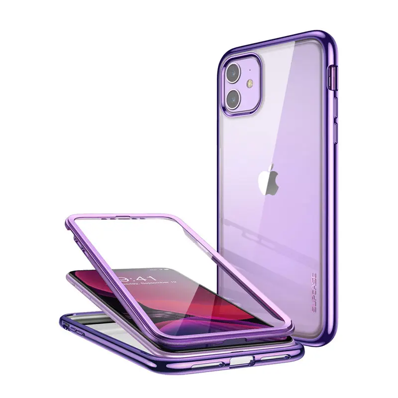 Чехол для iPhone 11 6,1() SUPCASE UB электро-металлический гальванический+ Гибридный чехол из ТПУ с встроенным защитным экраном