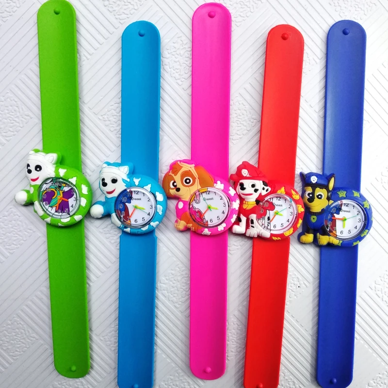 

Dog Team Toy Children Watch Baby Learning Time Bracelet Kids Slap Watches Girls Boys Kid Birthday Gift Students Clock