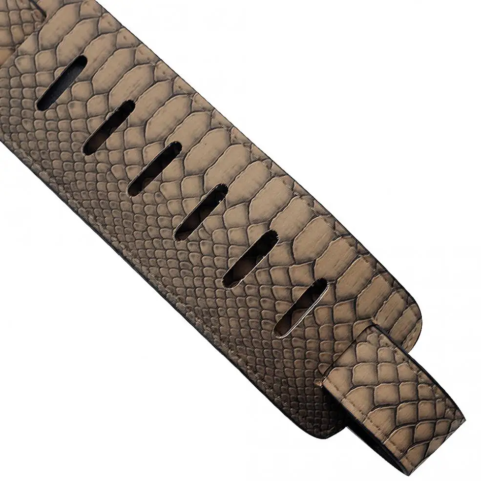

Adjustable PU Leather Guitar Strap with Python Skin Pattern for Acoustic / Folk / Electric Guitar Bass 3 Colors Optional