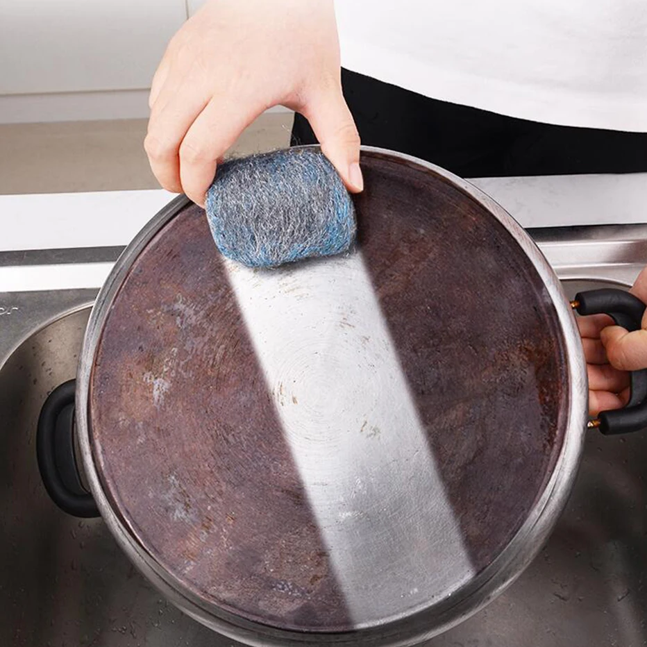 Basedidea 10 шт./компл. мыльный порошок Чистящая губка грязное масло ржавая щетка для