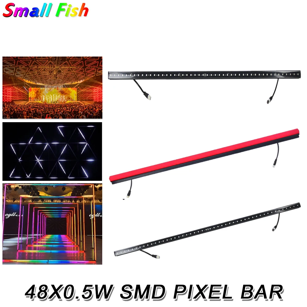 48X0.5W Led Pixel Tube SMD 5050 Dj Disco Stage Wall Washer Light RGB 3IN1 Bar Light DMX 512 Controller For Wedding Club Party