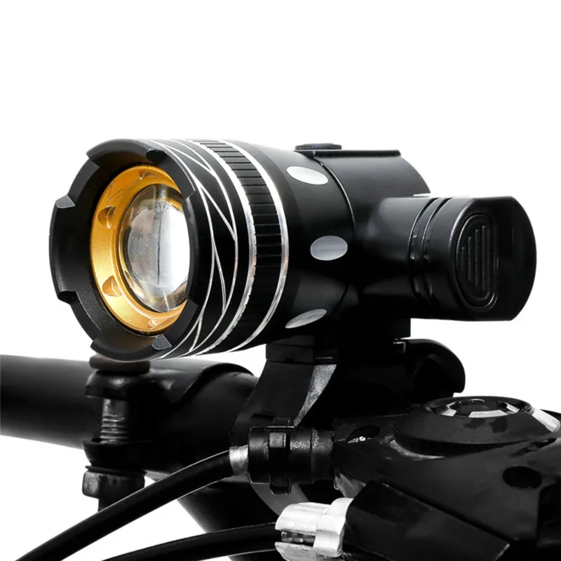 

Bicycle Light Set T6 USB Rechargeable Battery Adjustable Zoom Waterproof MTB Bike Front Headlight Cycling Lamp with Taillight