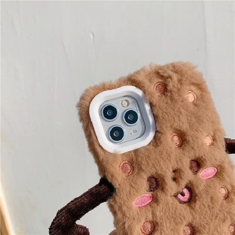 Cartoon Fur cases For iPhone 11 case XS X XR Pro Max 8 Plus Cute three-dimensional Soft Plush Phone Cover iphone 7 xr coque |