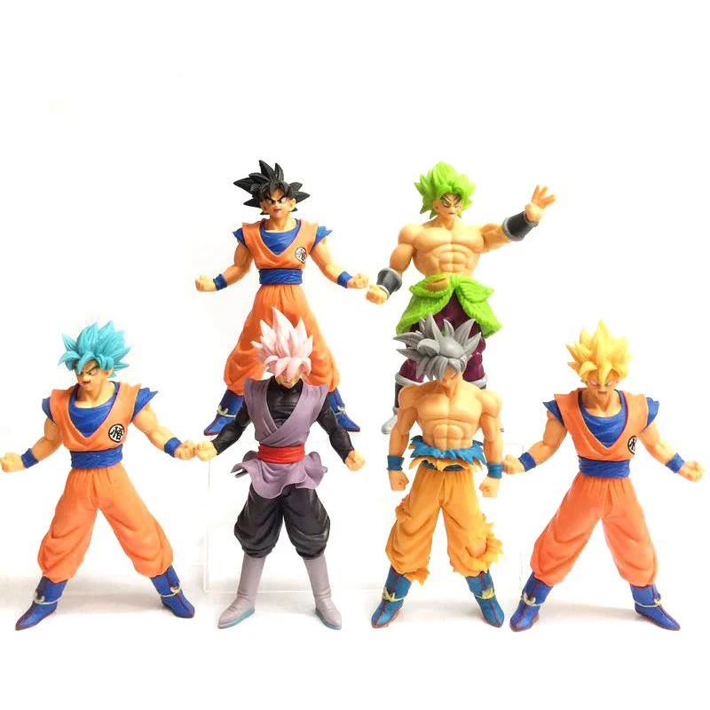 

Pvc Dragon Ball Z 6 Species 7-Inch Hand-Made Super Saiyan Sun Goku Jiren Anime Figure Model Toy