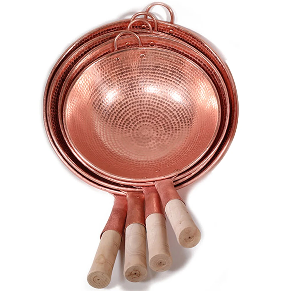 Медный вок ручной работы бытовой утолщенный ВОК медный горячий горшок