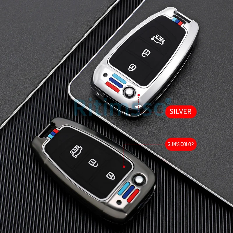 Чехол-книжка для автомобильного ключа из цинкового сплава Hyundai Elantra Solaris Tucson i30 i35