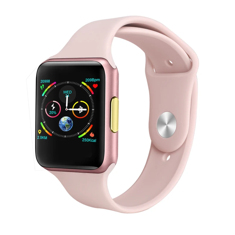 Pink E06 мужские смарт-часы спортивные IP68 Водонепроницаемые Full Touch монитор сердечного ритма Bluetooth женские Смарт-часы для Android IOS PK P80 - Цвет: Pink