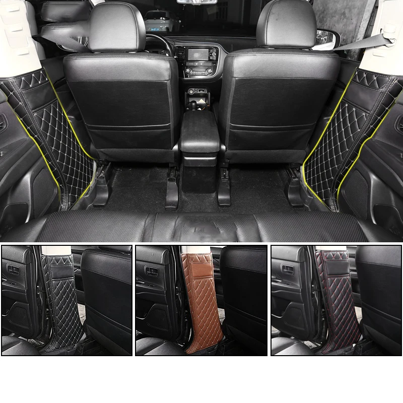 Кожаный коврик Lsrtw2017 для внутренней двери автомобиля Mitsubishi Outlander 2013 2014 2015 2016 2017 2018