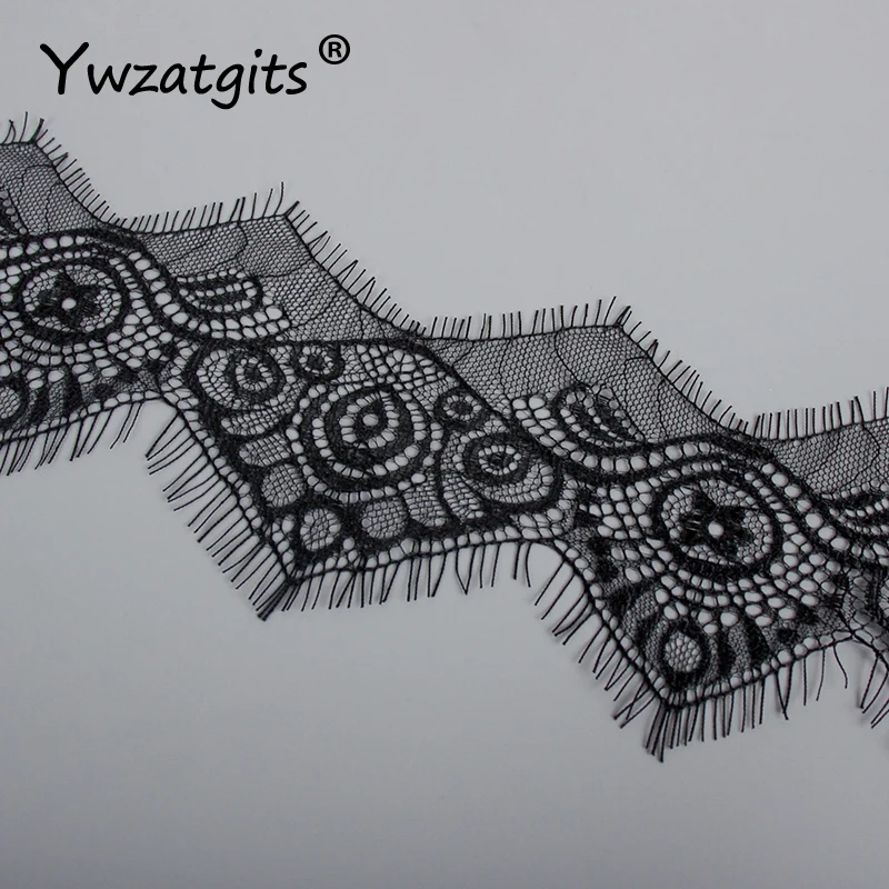 3 метра 7 5 см белый черный кружево для ресниц лента тесьма вышитая отделка ткань