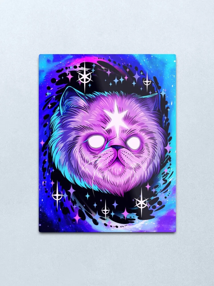

Black Hole Cat Metal Print Tin Sign Bar Home Wall Decor Metal Art Poster