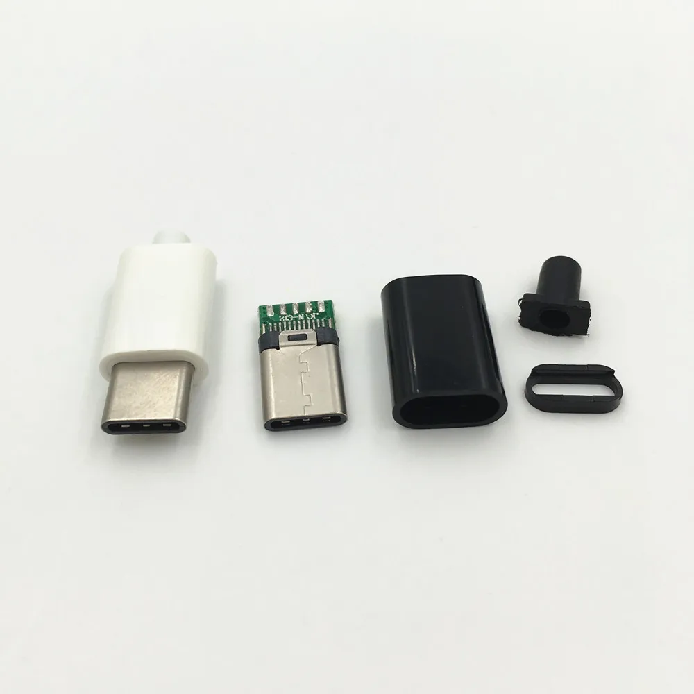 2 комплекта самодельного USB 3.1 золотого/никелированного OTG USB3.1 типа C 5P мужской штекер для сварки, зарядное устройство USB-C для телефона.