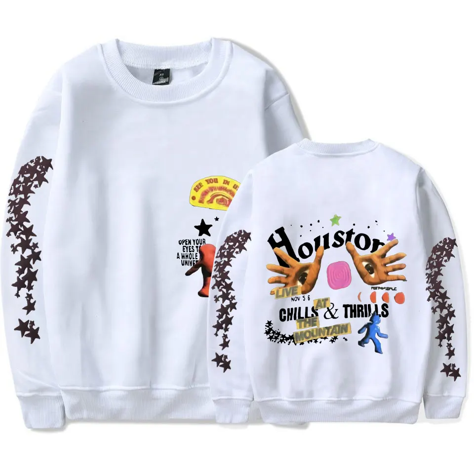 

Cactus Jack Print Sweatshirt Men Women Double-sided Logo Print Travis Scott Sweatshirts Fashion Creativity Hip Hop Streetwear