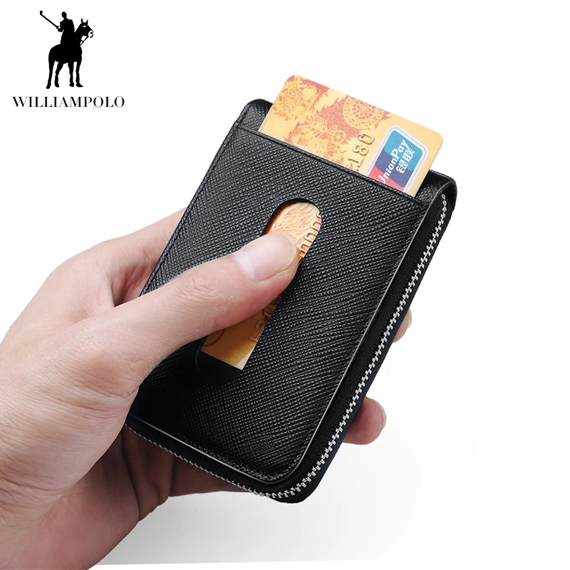 Бумажник WILLIAMPOLO PL185143 мужской кожаный кредитница кошелек из воловьей кожи на