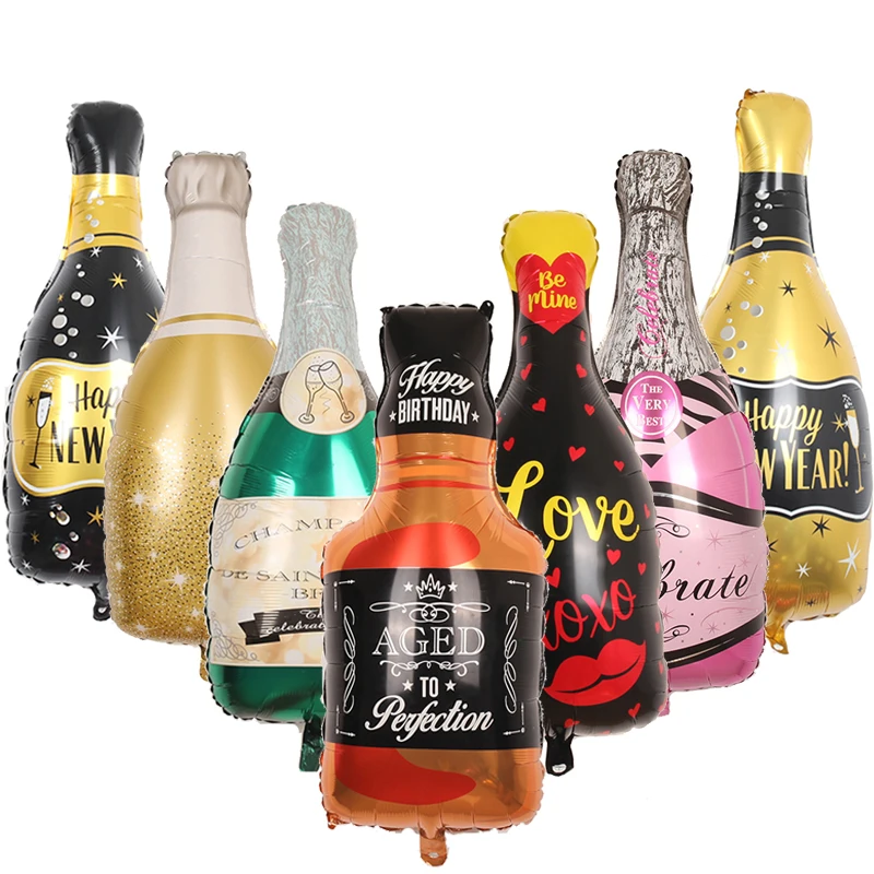Бутылки Винные бокалы тематические воздушные шары из алюминиевой пленки для