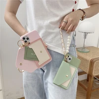 Fashion Pearl Card Package TPU Soft Shell Phone Cases Protective Cover For Samsung Galaxy A82 A72 A32 Note S21 S20 Plus Ultra