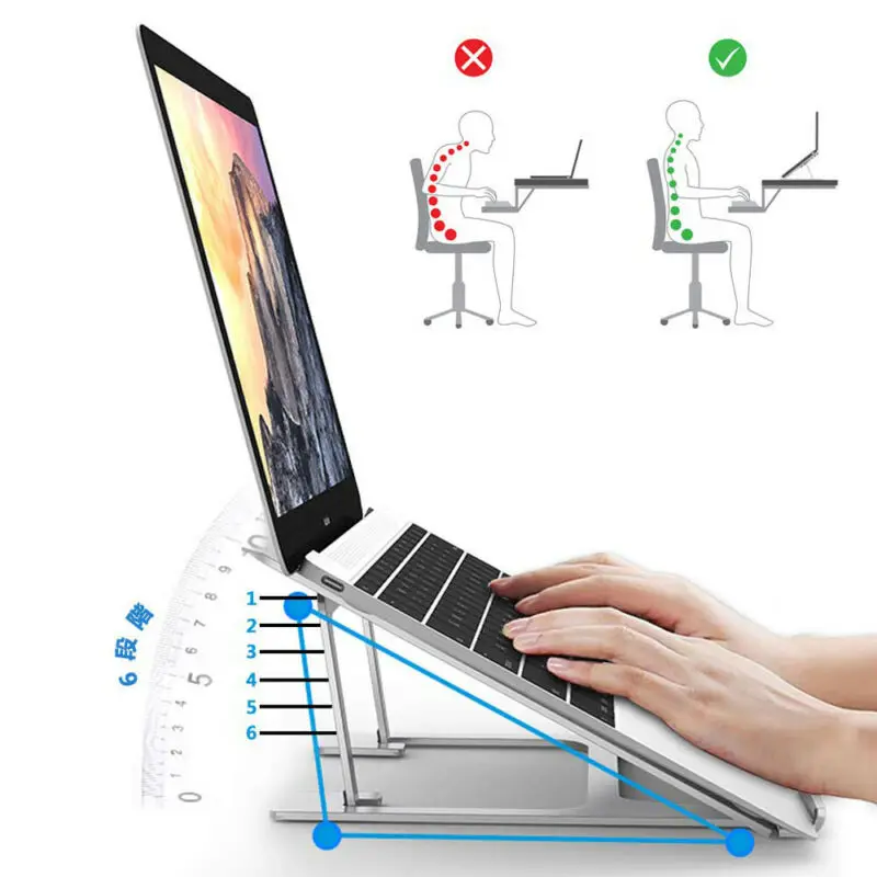 Портативный держатель для ноутбука подставка из алюминиевого сплава iPad Macbook Air |