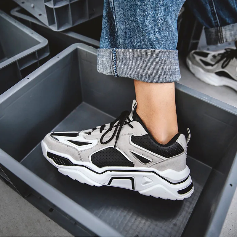

2021Men's High end Casual Shoes Trend men's shoes sports casual shoes High quality thick bottom outdoor casual shoes Footwear