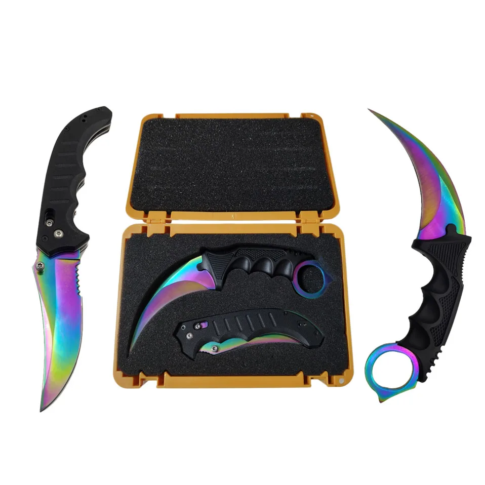 Fade Set Swayboo настоящий CS: GO Складной флип-нож выцветает счетчик ударов цвета лезвие Galaxy тактические выцветающие ножи для выживания G10 Ручка - Цвет: Fade Set