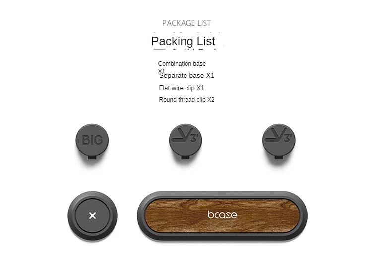 Bcase Tup2 кабель для передачи данных Магнитный присоска для хранения обновленный деревянный зерна бытовой офисный стол топ шнур менеджер